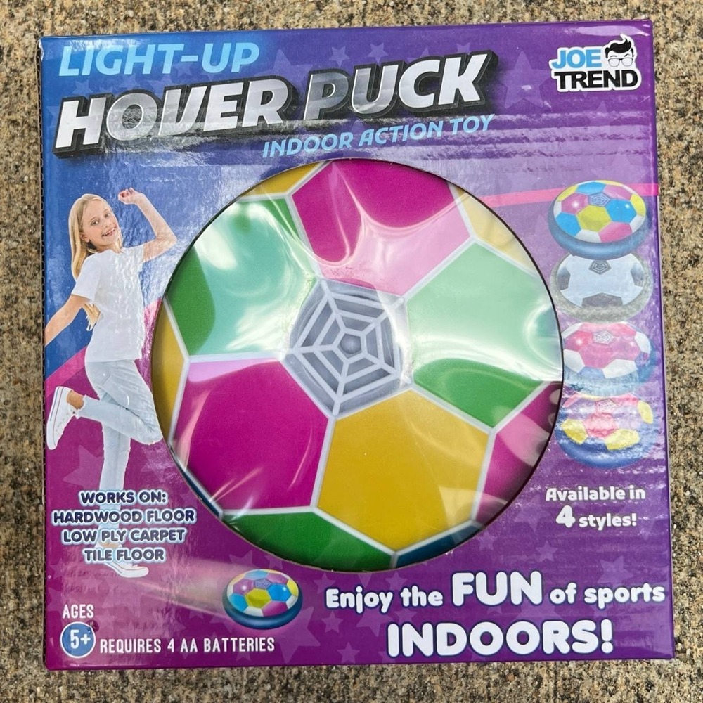 Joe Trend Light-Up Hover Puck Indoor Action Toy LED Soccer New in Box